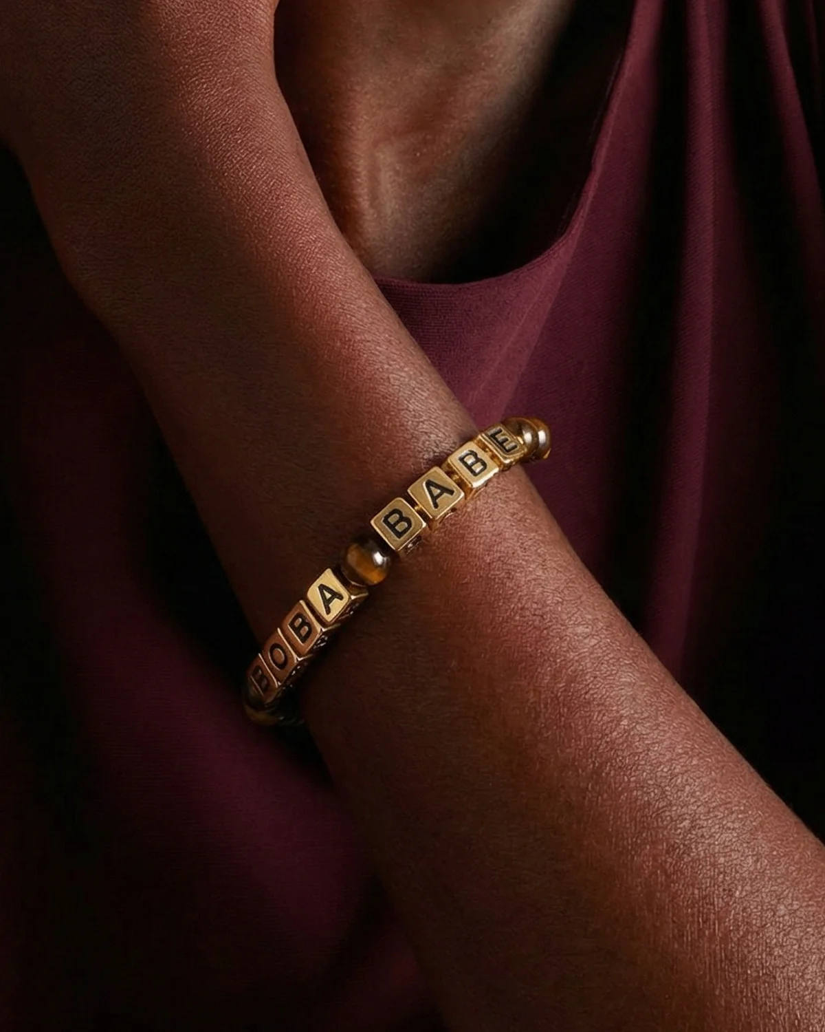 Boba Babe Bracelet in Tiger's Eye - Image 2