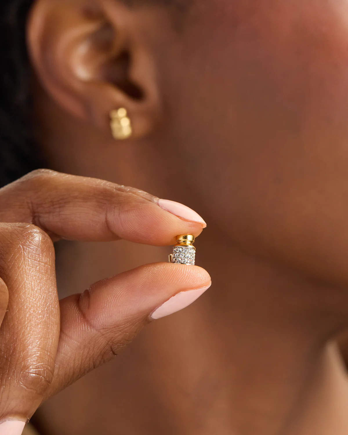 Botox Pavé Stud Earrings - Image 4