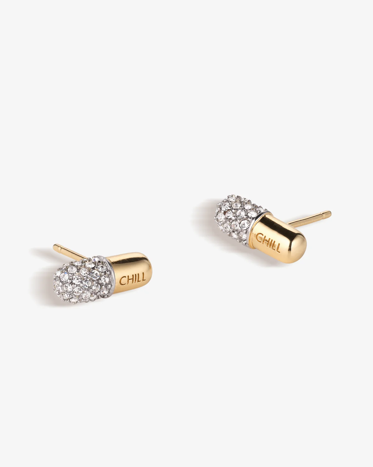 Chill Pill Pavé Stud Earrings - Image 5