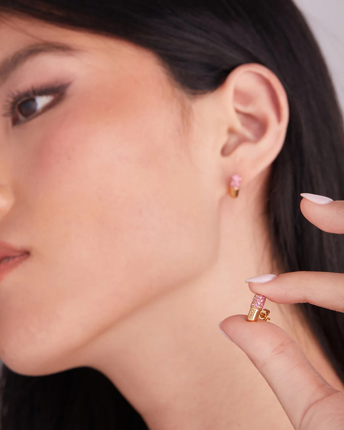 Chill Pill Pavé Stud Earrings - Image 3