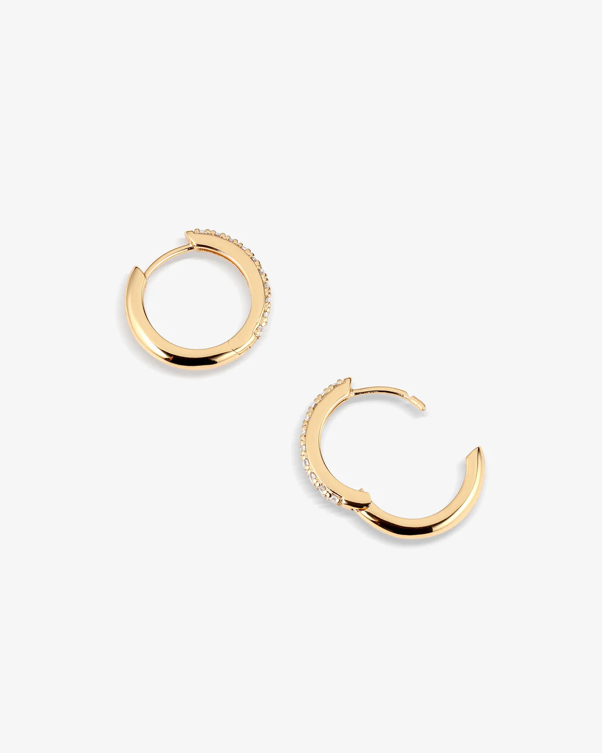 Pavé Classic Huggie Hoops - Image 3