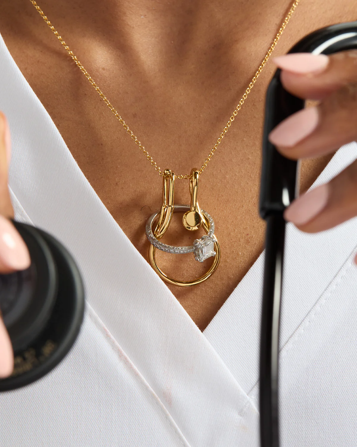 Stethoscope Ring Keeper Necklace - Image 3