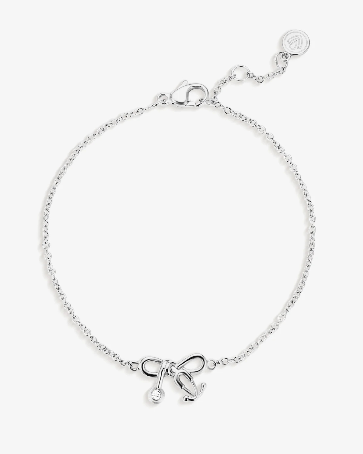 Tiny Stethoscope Bow Diamond Bracelet - Image 4