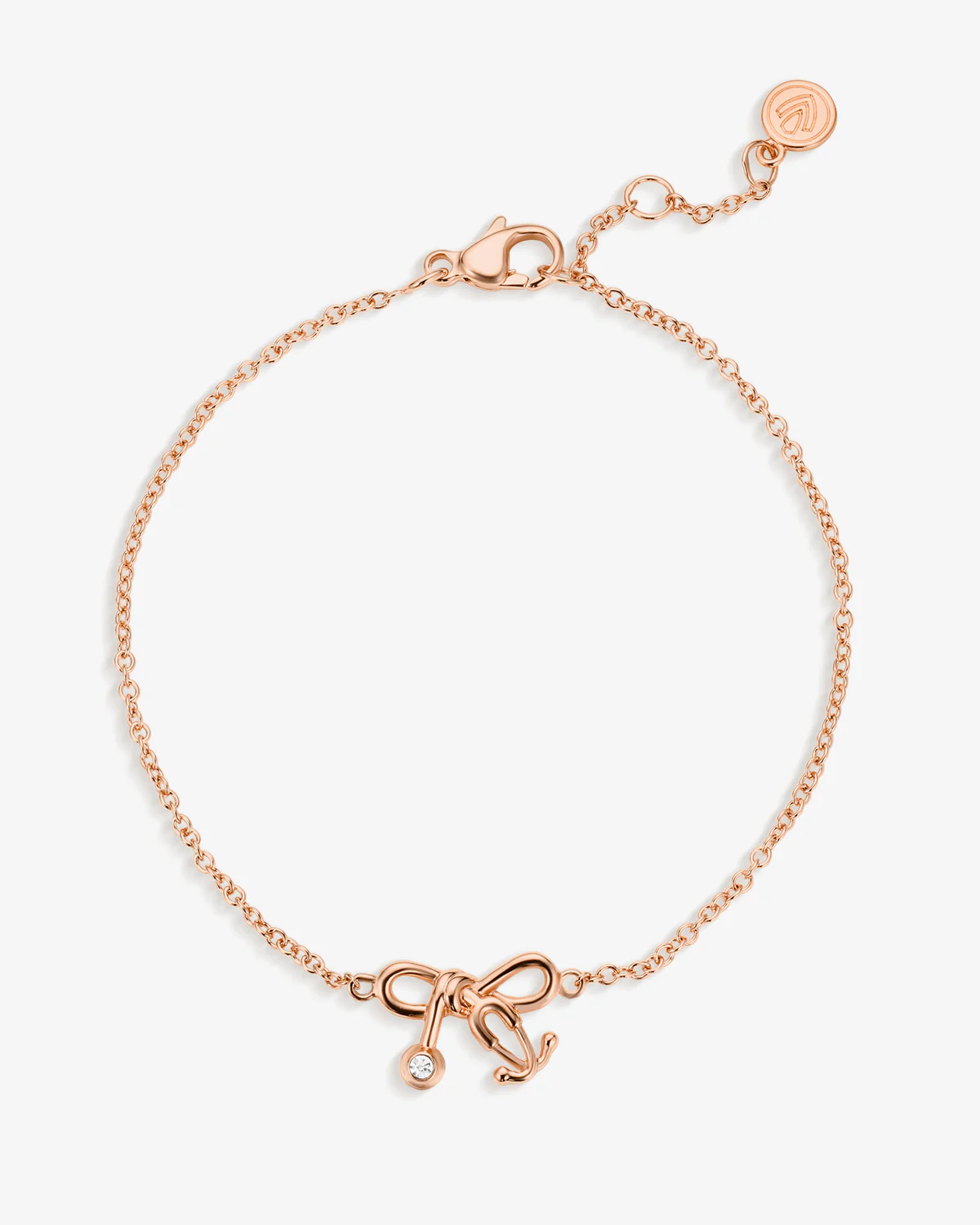 Tiny Stethoscope Bow Diamond Bracelet - Image 5